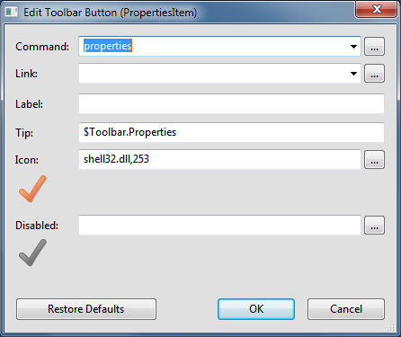 Editar botón de la barra de herramientas Editar botón de la barra de herramientas