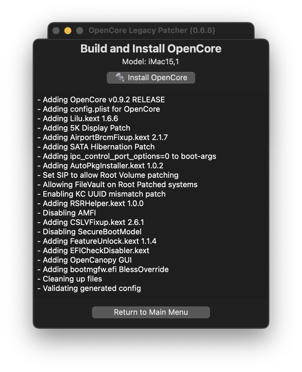 Build start