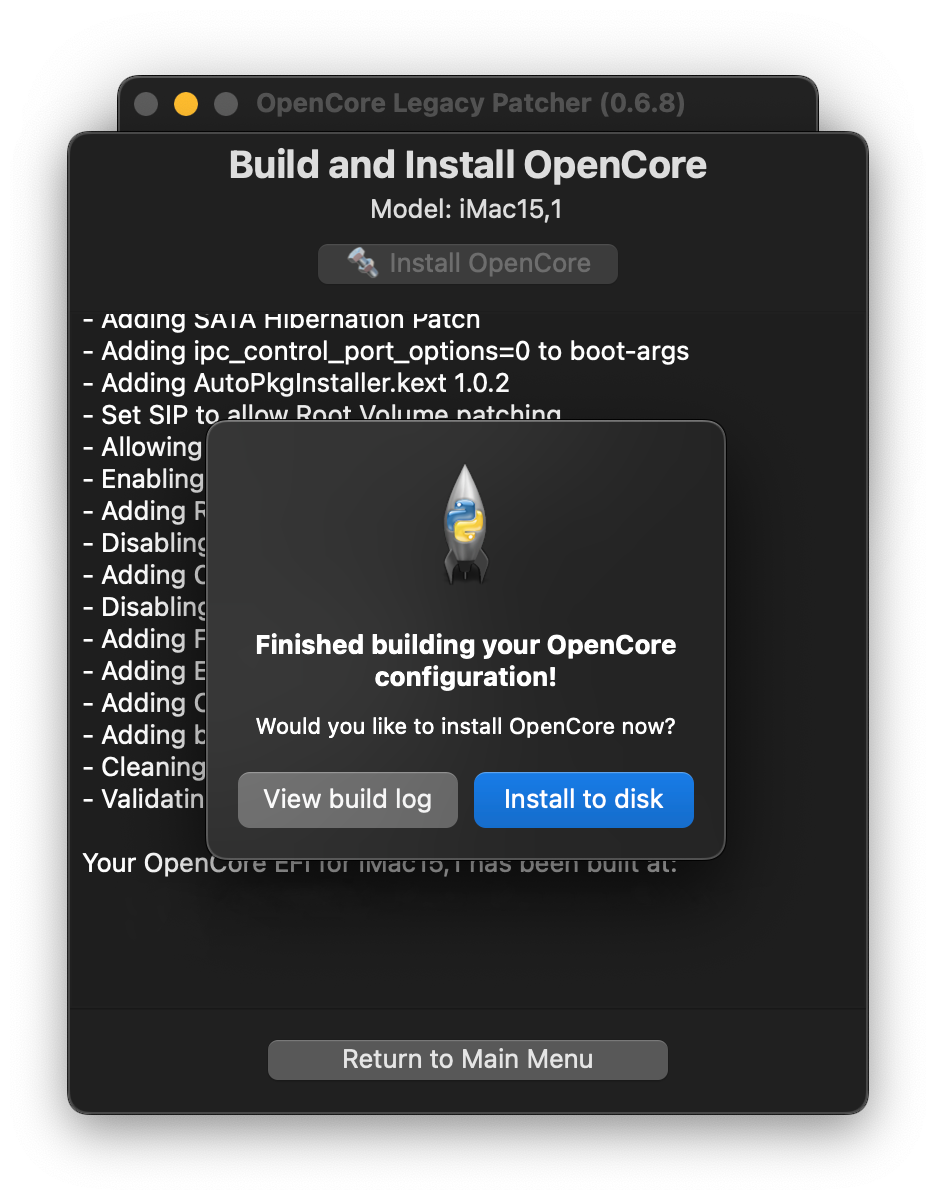 Build finished